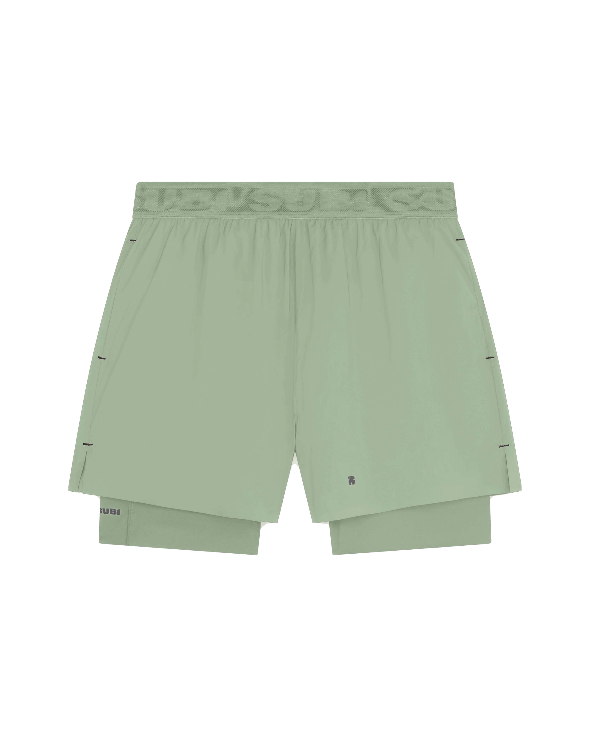 SUBI Sage 4" Lined Running Shorts, Breathable, Fast drying, Zip Back Pocket, Front View