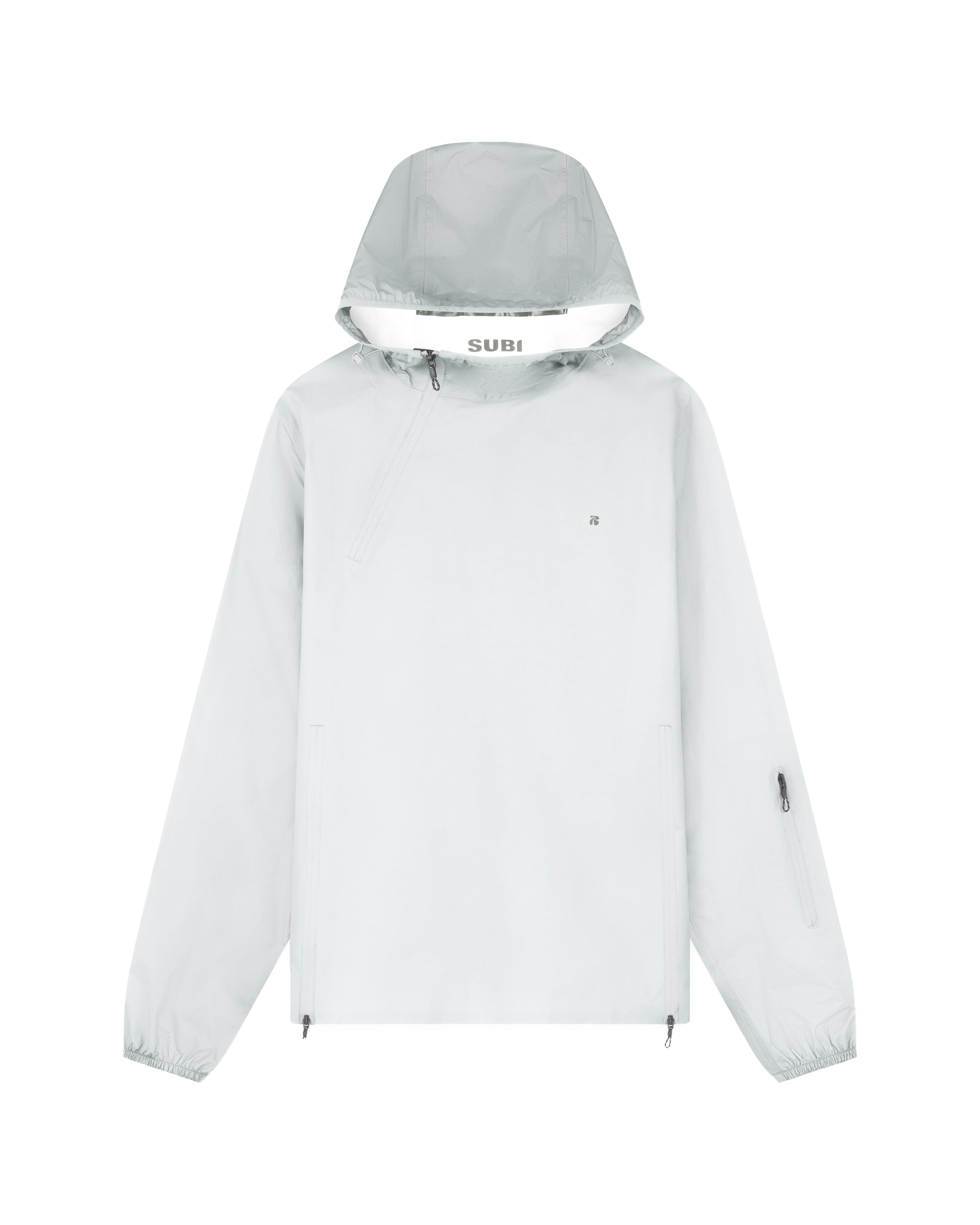 Anorak Performance Jacket, Granite, front view, lightweight, water-resistant, wind-resistant