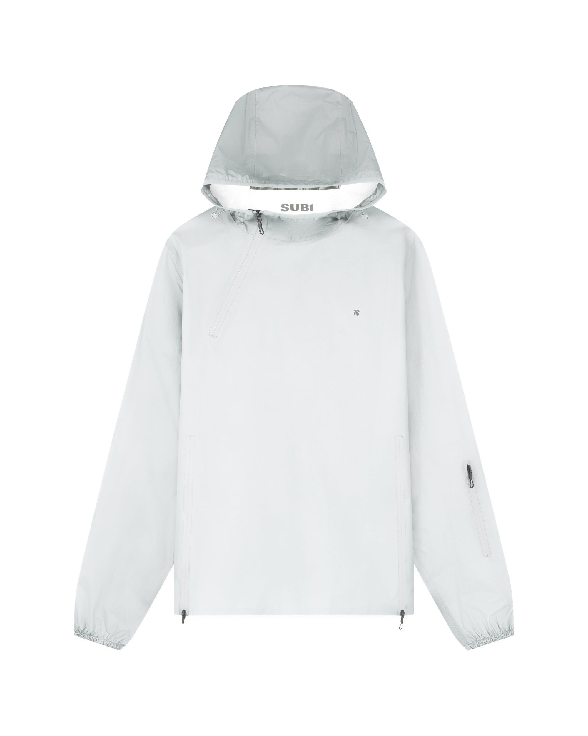 Anorak Performance Jacket, Granite, front view, lightweight, water-resistant, wind-resistant