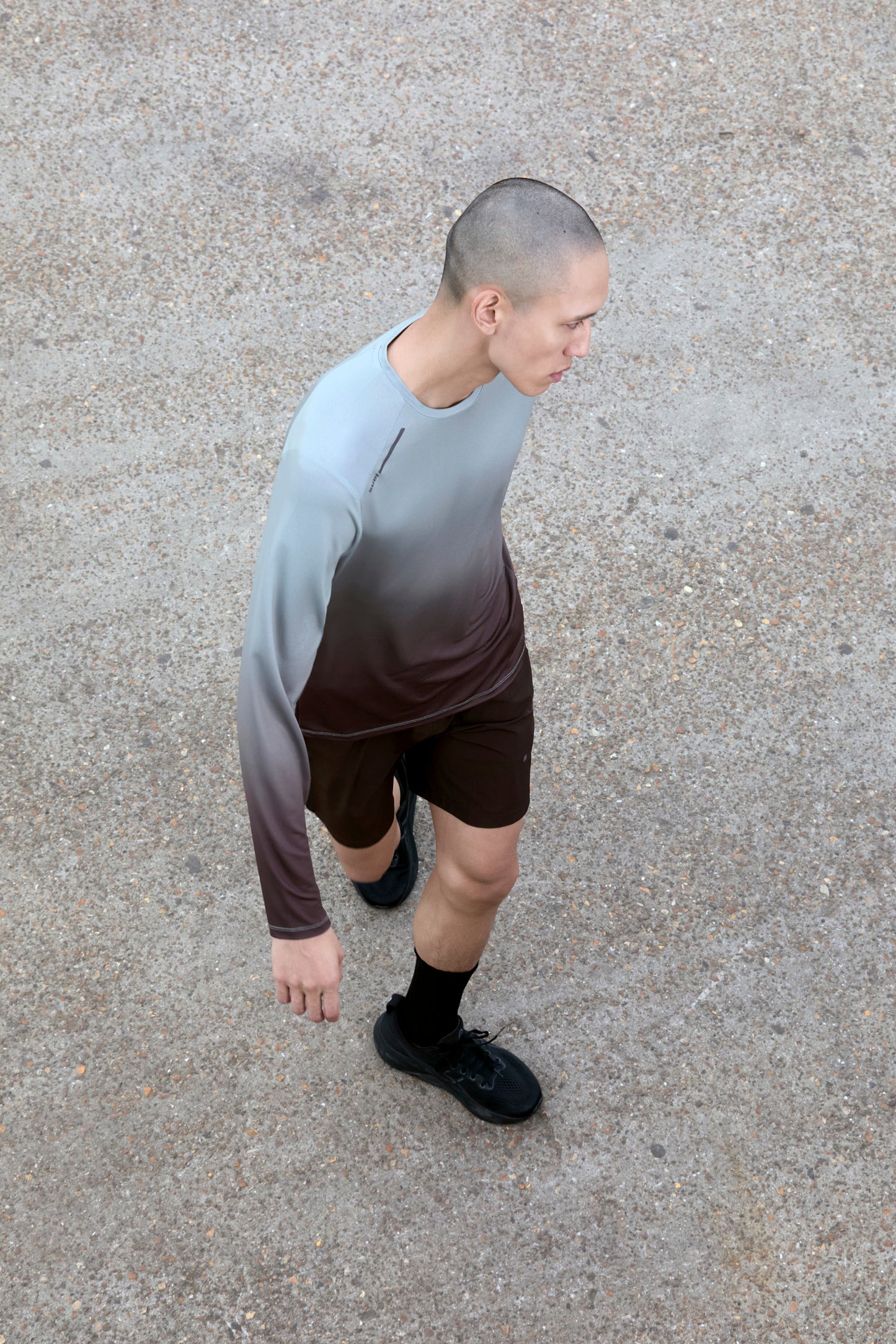 SUBI Long Sleeve Running Top, Lightweight and breathable, Moisture wicking, model