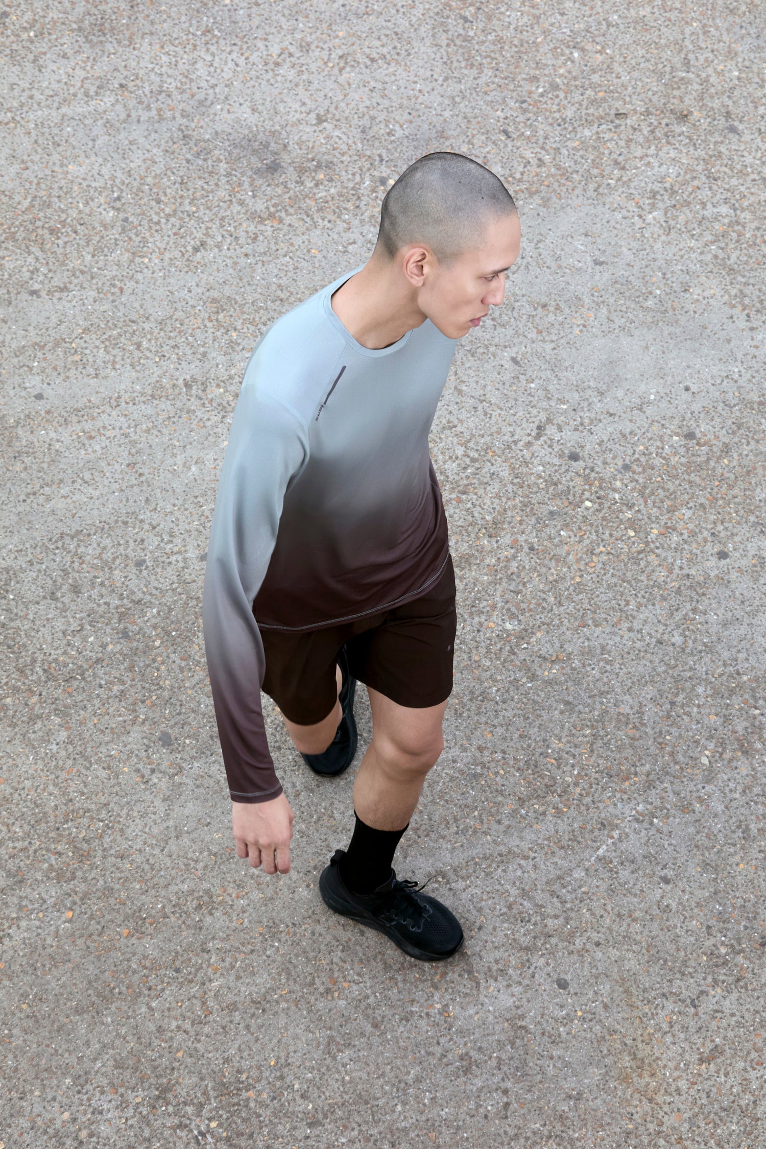 SUBI Long Sleeve Running Top, Lightweight and breathable, Moisture wicking, model