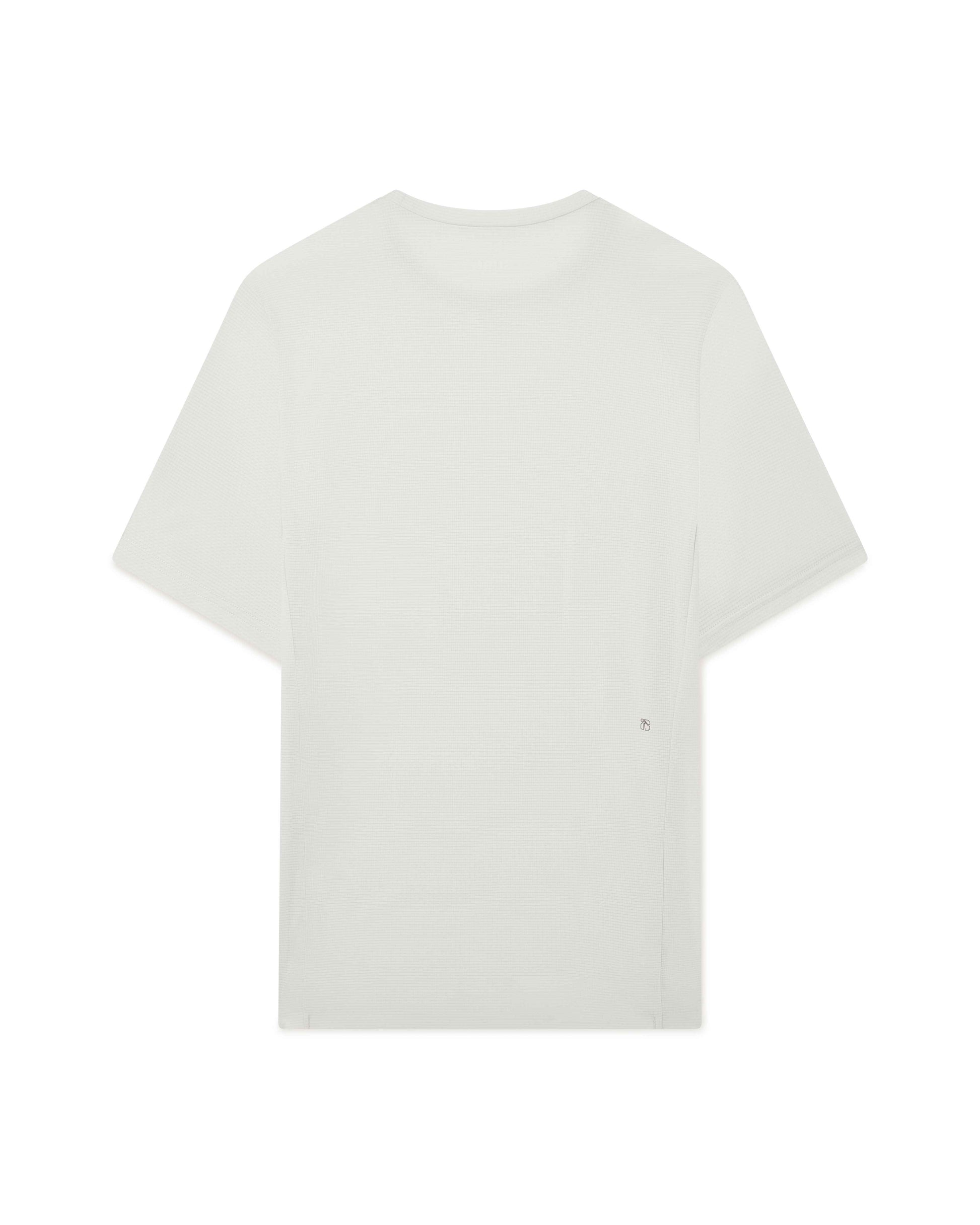 Unisex Performance Running T-Shirt, Off White, lightweight and breathable, back view