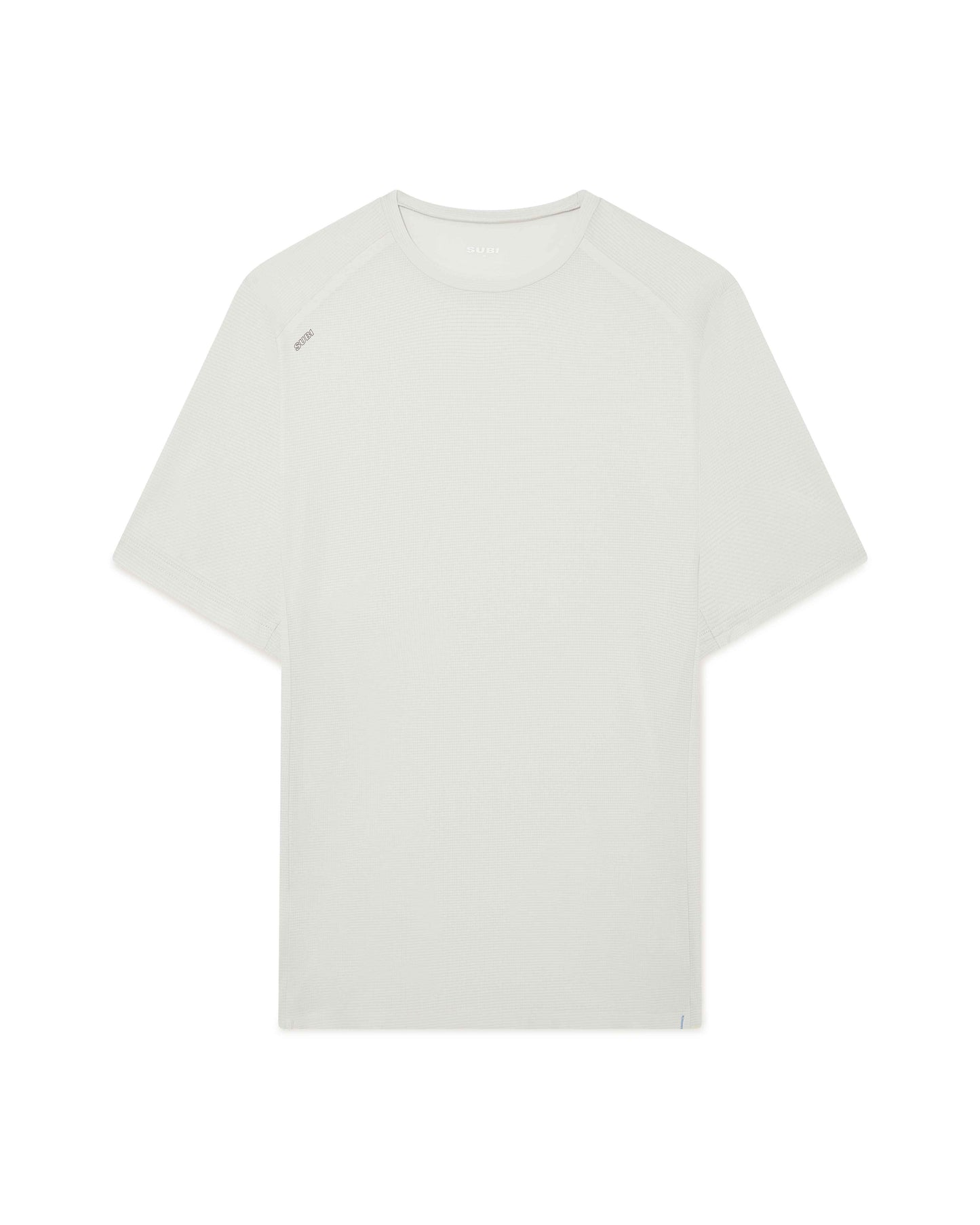 Unisex Performance Running T-Shirt, Off White, lightweight and breathable, front view