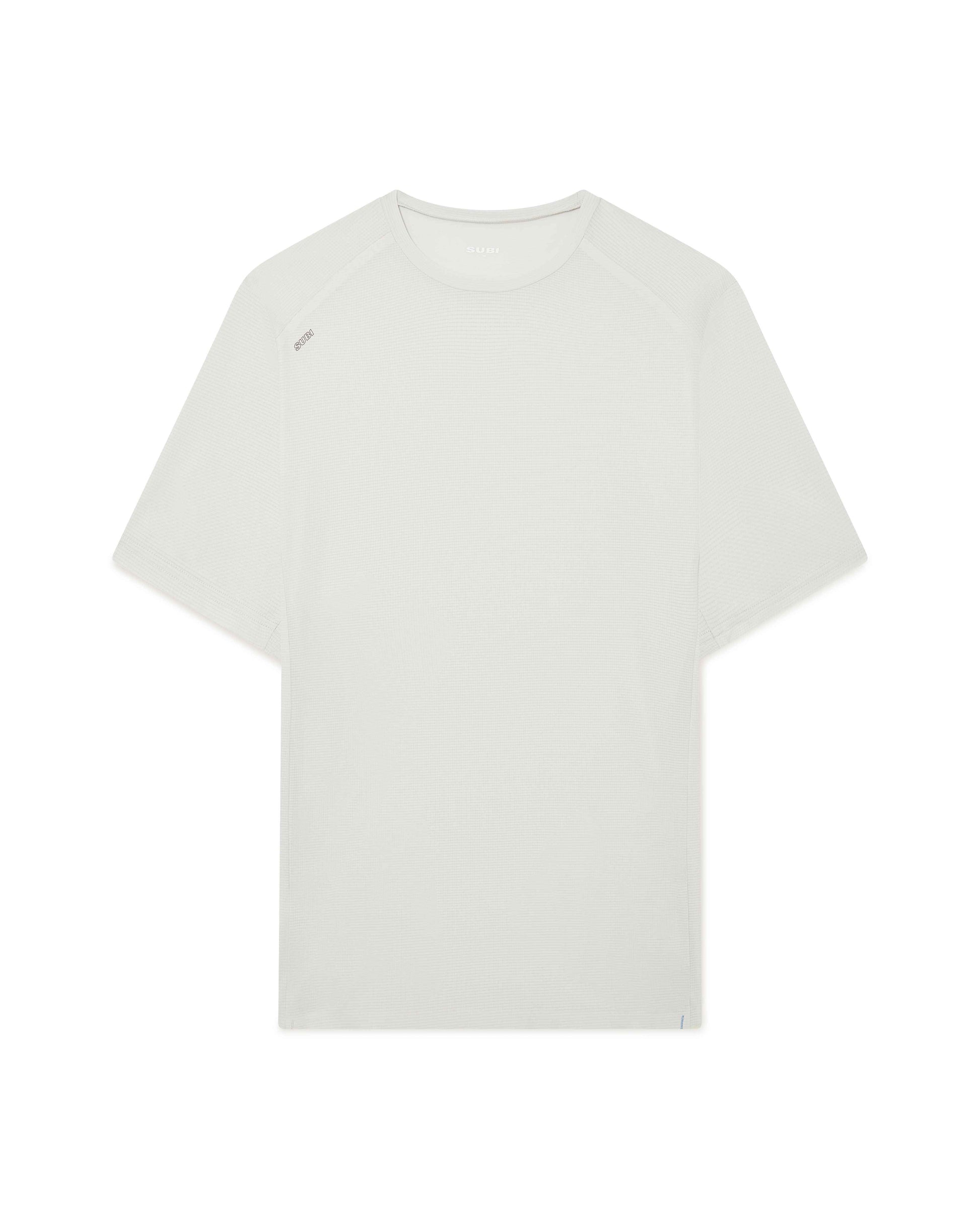 Unisex Performance Running T-Shirt, Off White, lightweight and breathable, front view