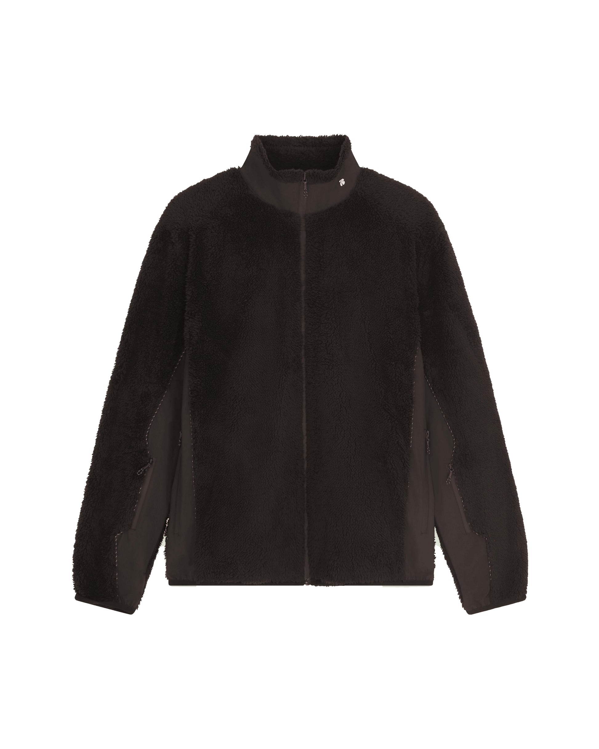 SUBI Brown Zip Fleece, front view, full-length zip, lightweight, heat-retaining material