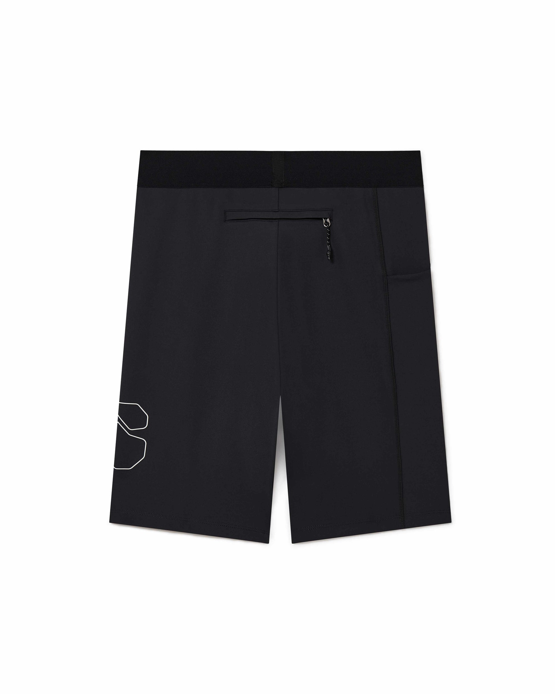 Speed Running Tights, Black, back zip, compression fit, moisture-wicking fabric