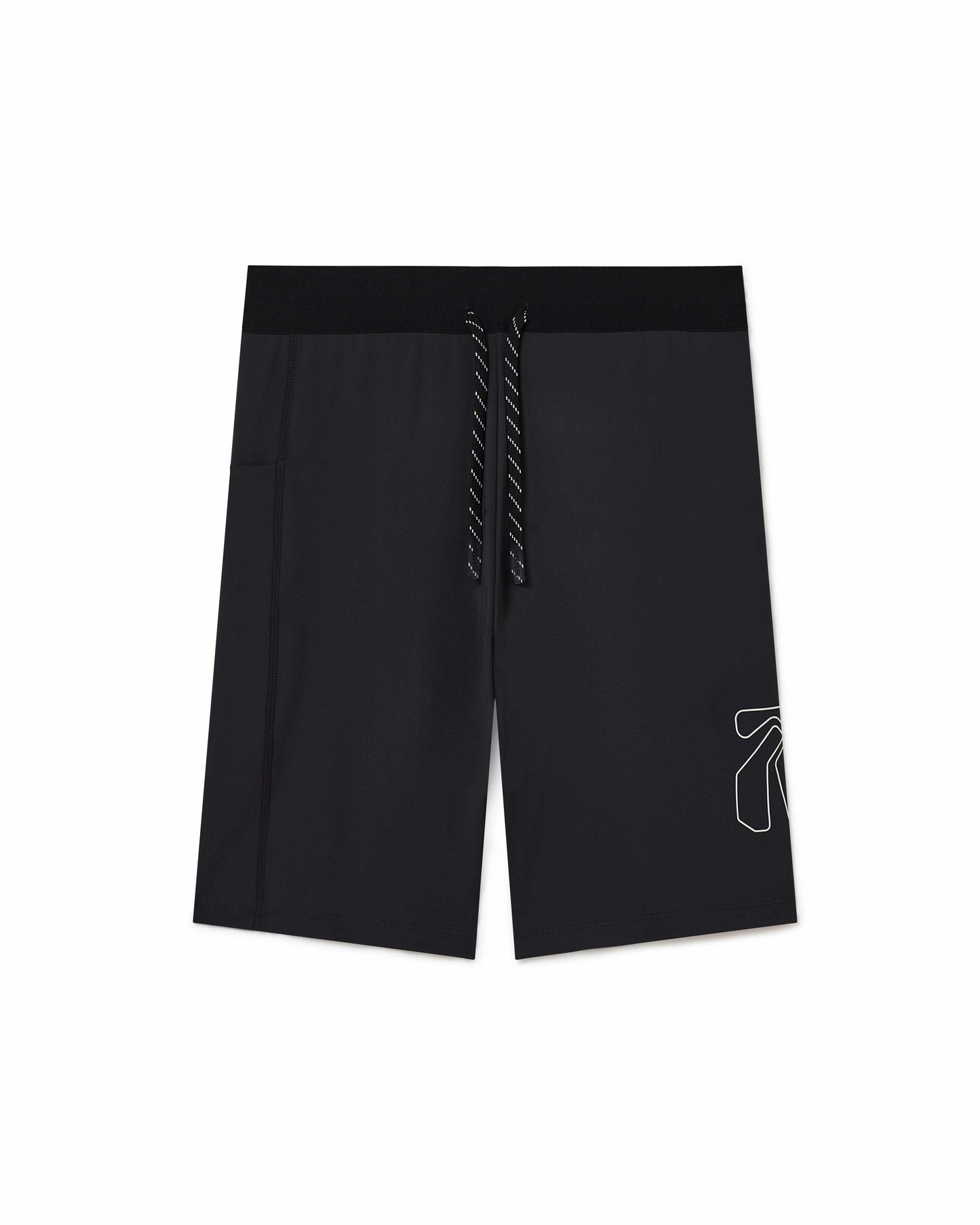 Speed Running Tights, Black, front view, compression fit, moisture-wicking fabric